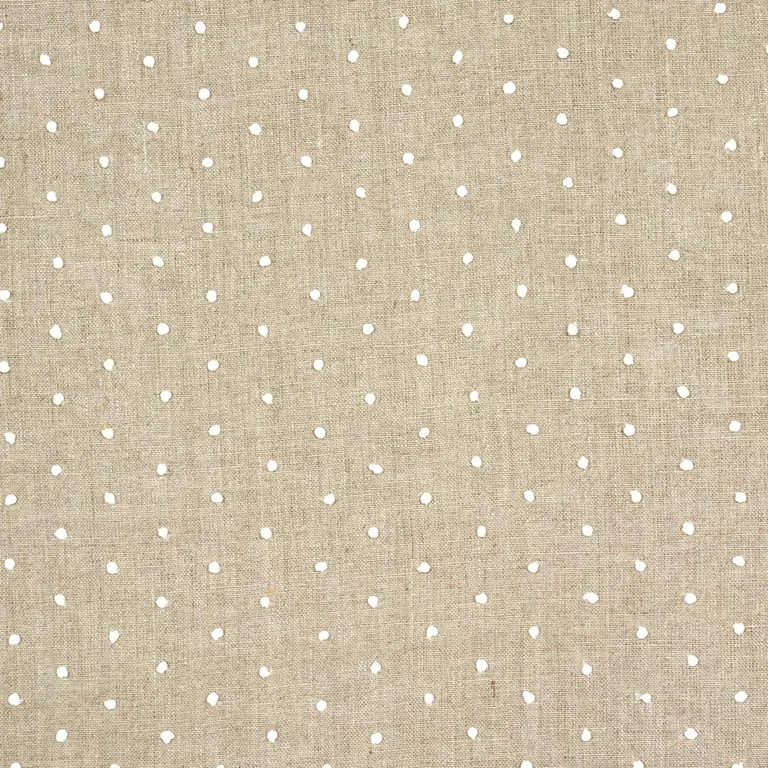 Schumacher 67980 Pebble Embroidery Linen fabric swatch