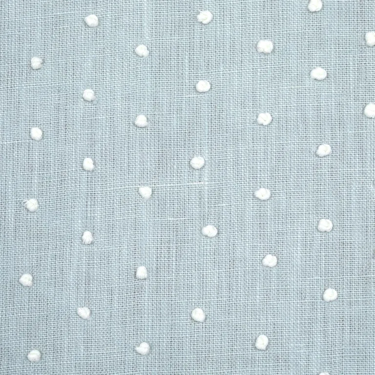 Schumacher 67981 Pebble Embroidery Sky fabric swatch