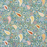 Schumacher 182432 Peggy Paisley Azure fabric swatch