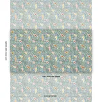 Schumacher 182432 Peggy Paisley Azure fabric swatch