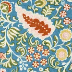Schumacher 182432 Peggy Paisley Azure fabric swatch