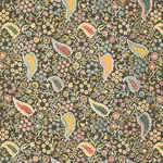 Schumacher 182430 Peggy Paisley Graphite fabric swatch