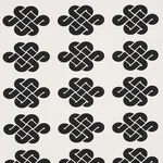 Schumacher 180030 Penelope Knot Black fabric swatch
