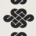 Schumacher 180030 Penelope Knot Black fabric swatch