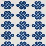 Schumacher 180031 Penelope Knot Blue fabric swatch