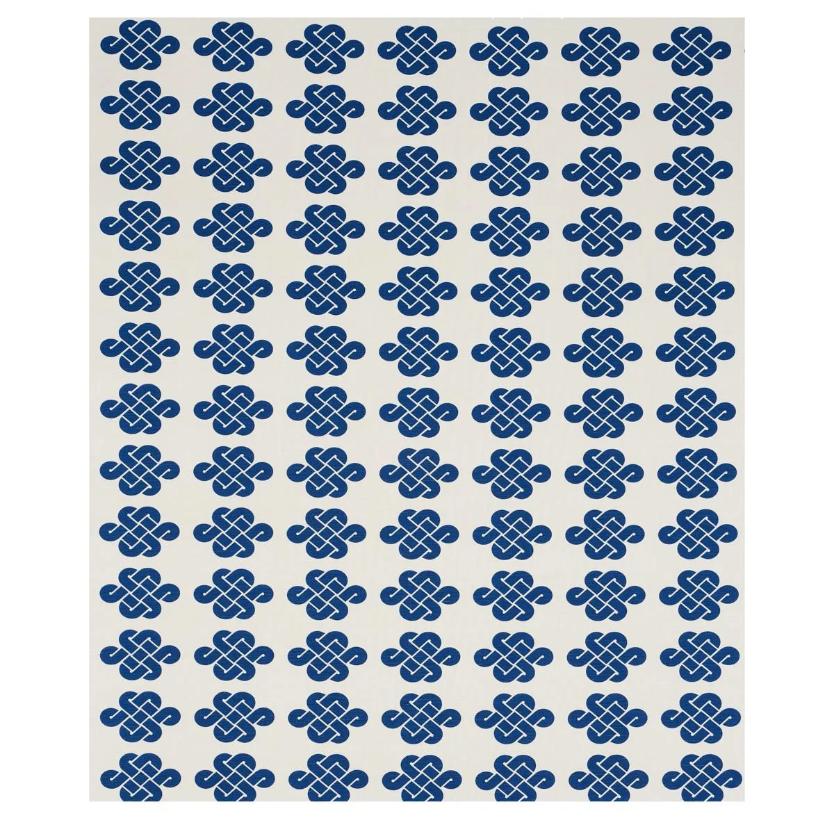Schumacher 180031 Penelope Knot Blue fabric swatch