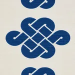 Schumacher 180031 Penelope Knot Blue fabric swatch