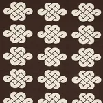 Schumacher 180032 Penelope Knot Brown fabric swatch