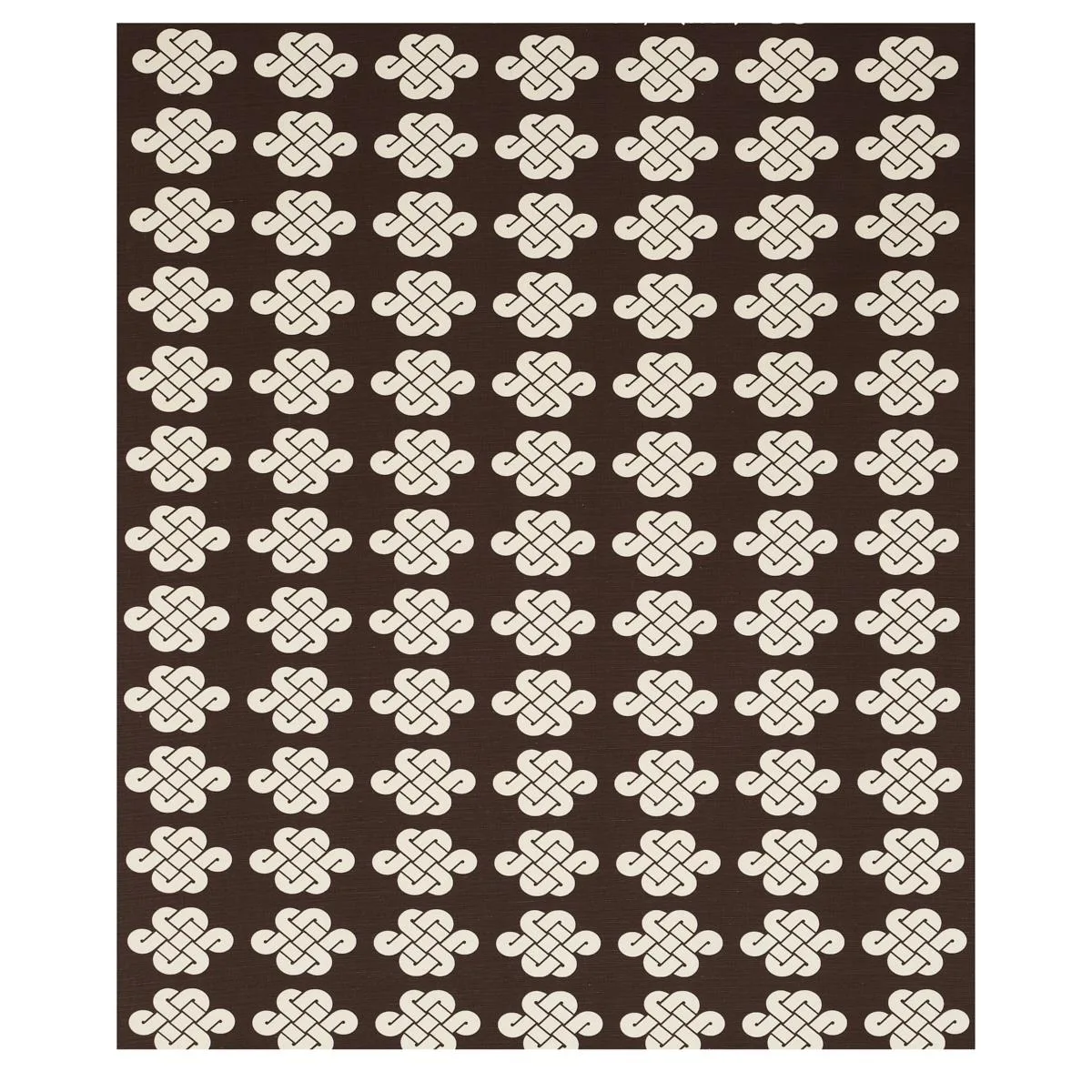 Schumacher 180032 Penelope Knot Brown fabric swatch