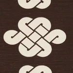 Schumacher 180032 Penelope Knot Brown fabric swatch