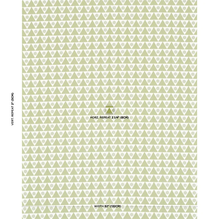 Schumacher 182221 Pennant Green fabric swatch