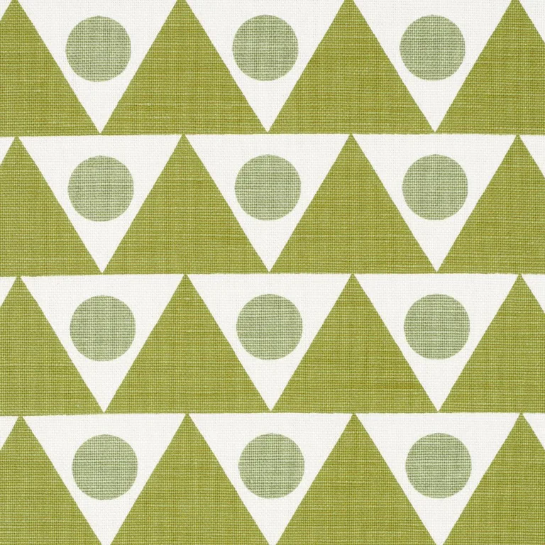 Schumacher 182221 Pennant Green fabric swatch