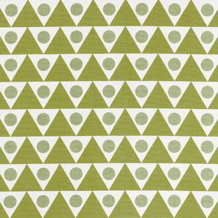 Schumacher 182221 Pennant Green fabric swatch