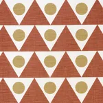 Schumacher 182222 Pennant Terracotta fabric swatch