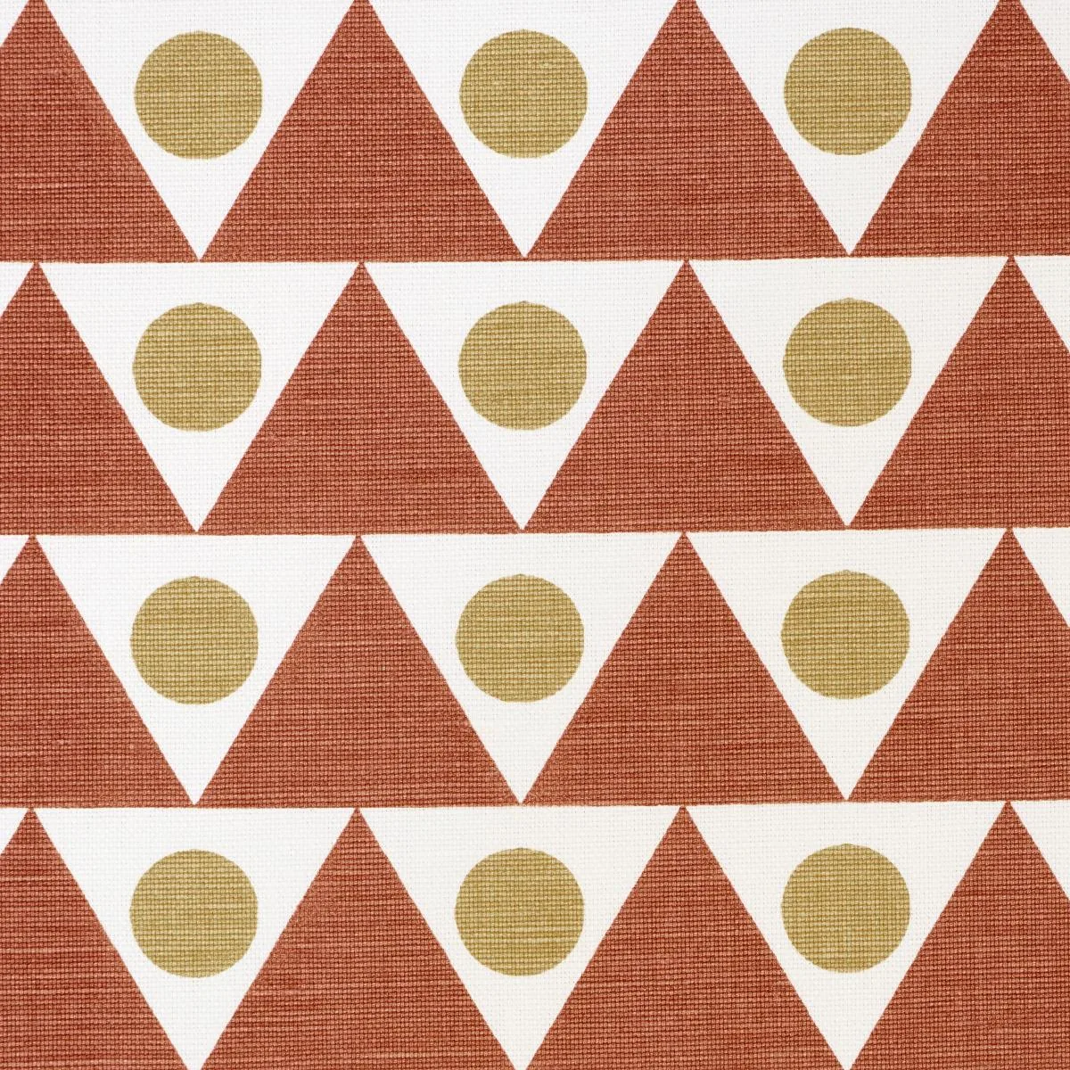 Schumacher 182222 Pennant Terracotta fabric swatch