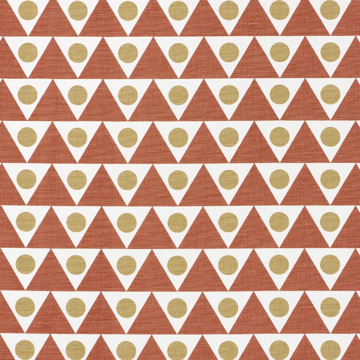 Schumacher 182222 Pennant Terracotta fabric swatch