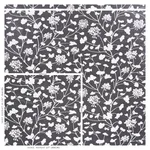 Schumacher 178541 Pennick Chintz Black fabric swatch