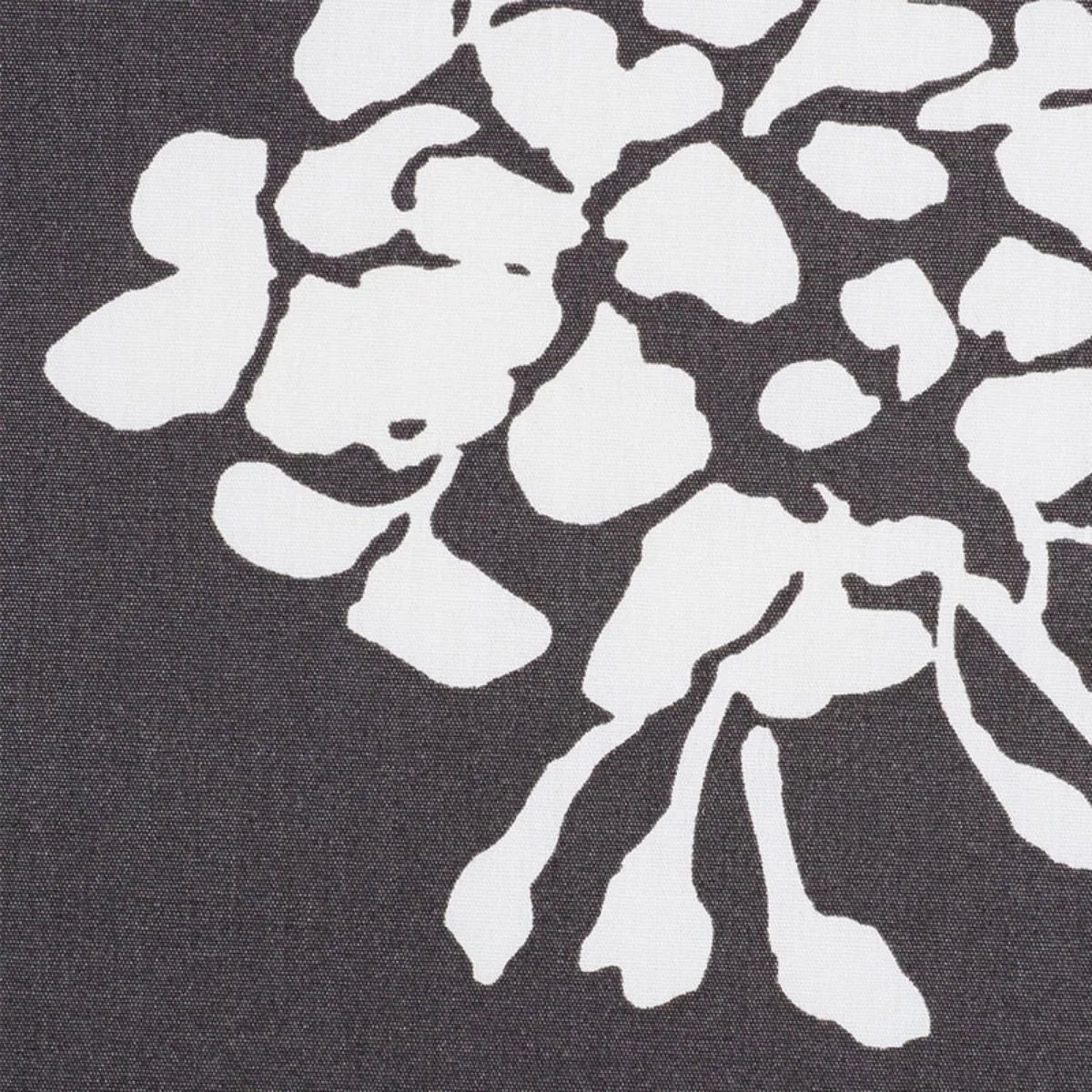 Schumacher 178541 Pennick Chintz Black fabric swatch