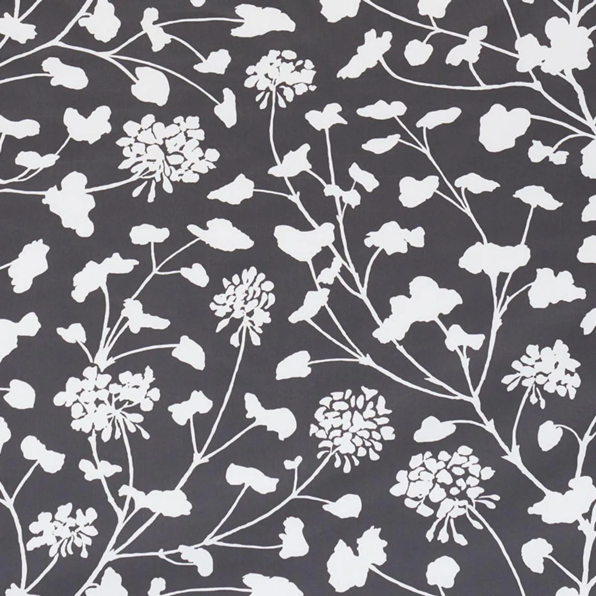 Schumacher 178541 Pennick Chintz Black fabric swatch