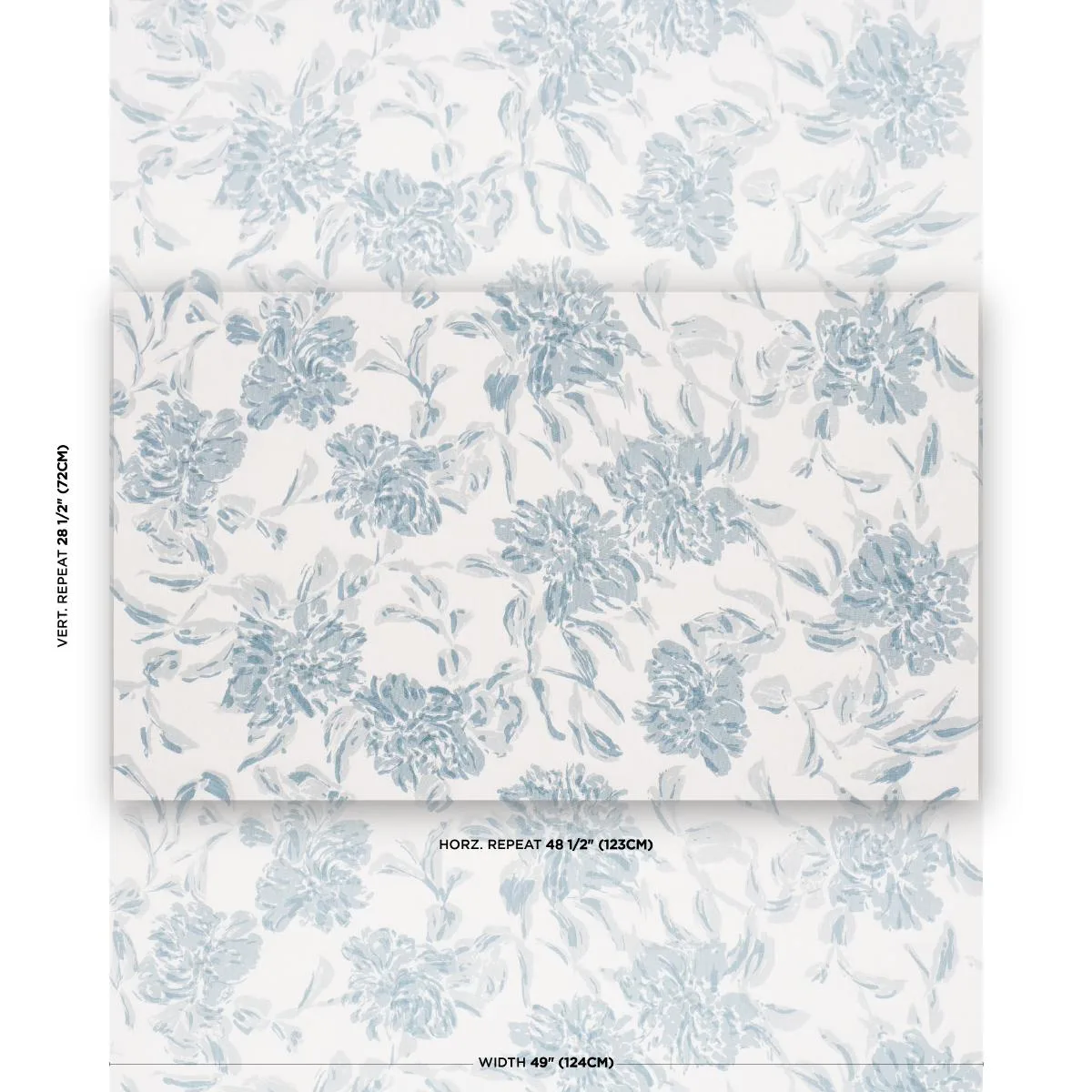 Schumacher TL400071 Peony Chambray fabric swatch