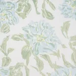 Schumacher TL400070 Peony Green & Soft Blue fabric swatch