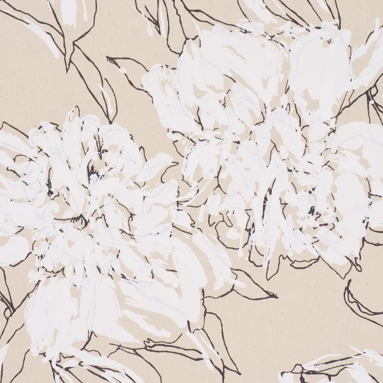 Schumacher TL400062 Peony Silhouette Graphite fabric swatch