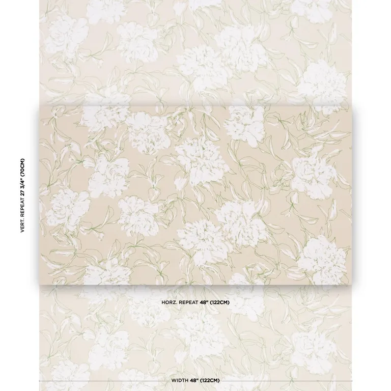 Schumacher TL400061 Peony Silhouette Leaf fabric swatch