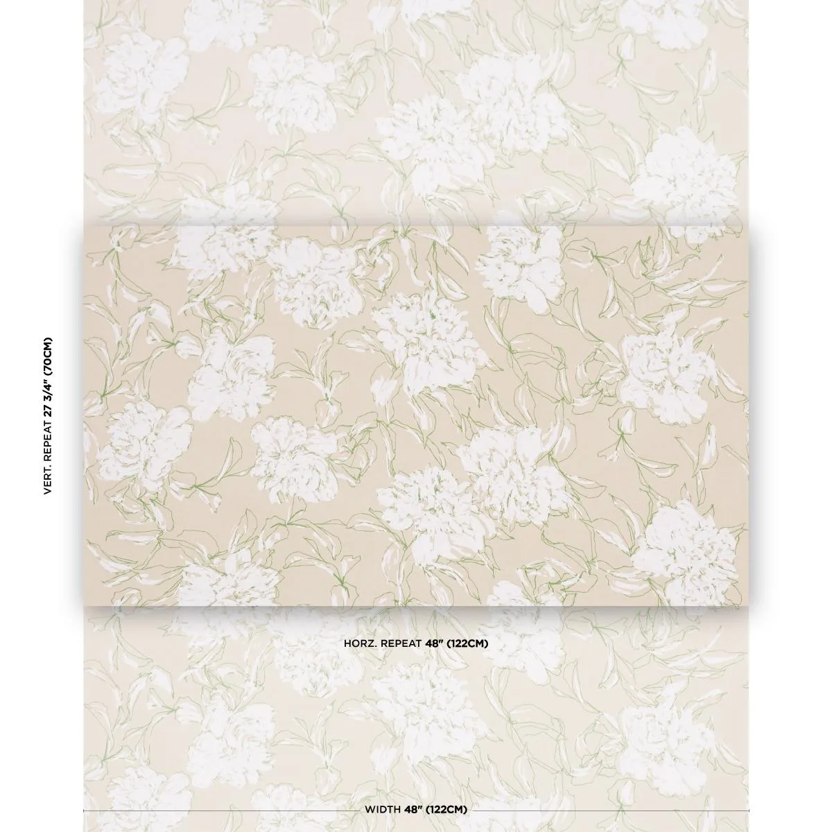 Schumacher TL400061 Peony Silhouette Leaf fabric swatch