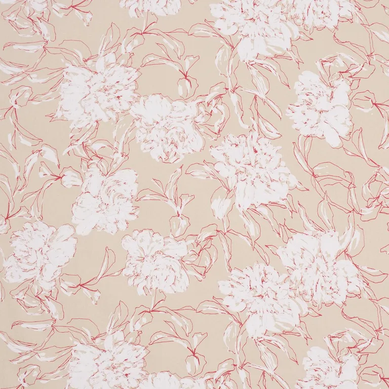 Schumacher TL400060 Peony Silhouette Red fabric swatch
