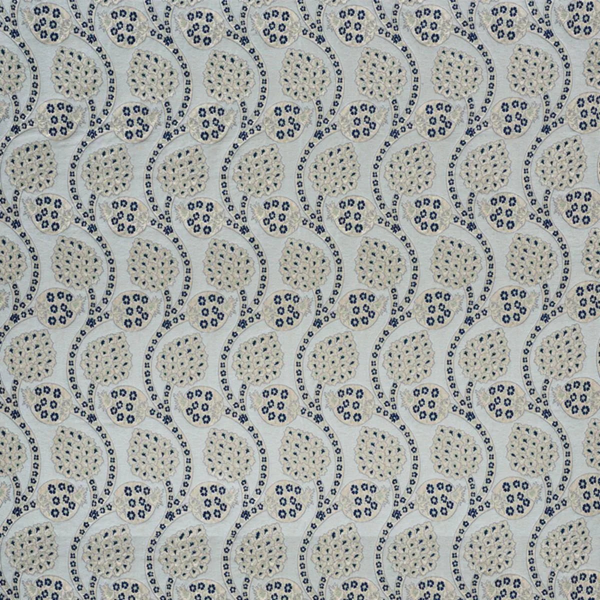 Schumacher 72002 Persephone Celestial fabric swatch