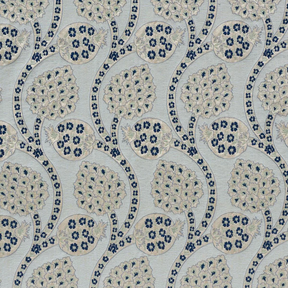 Schumacher 72002 Persephone Celestial fabric swatch