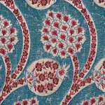 Schumacher 72000 Persephone Peacock fabric swatch