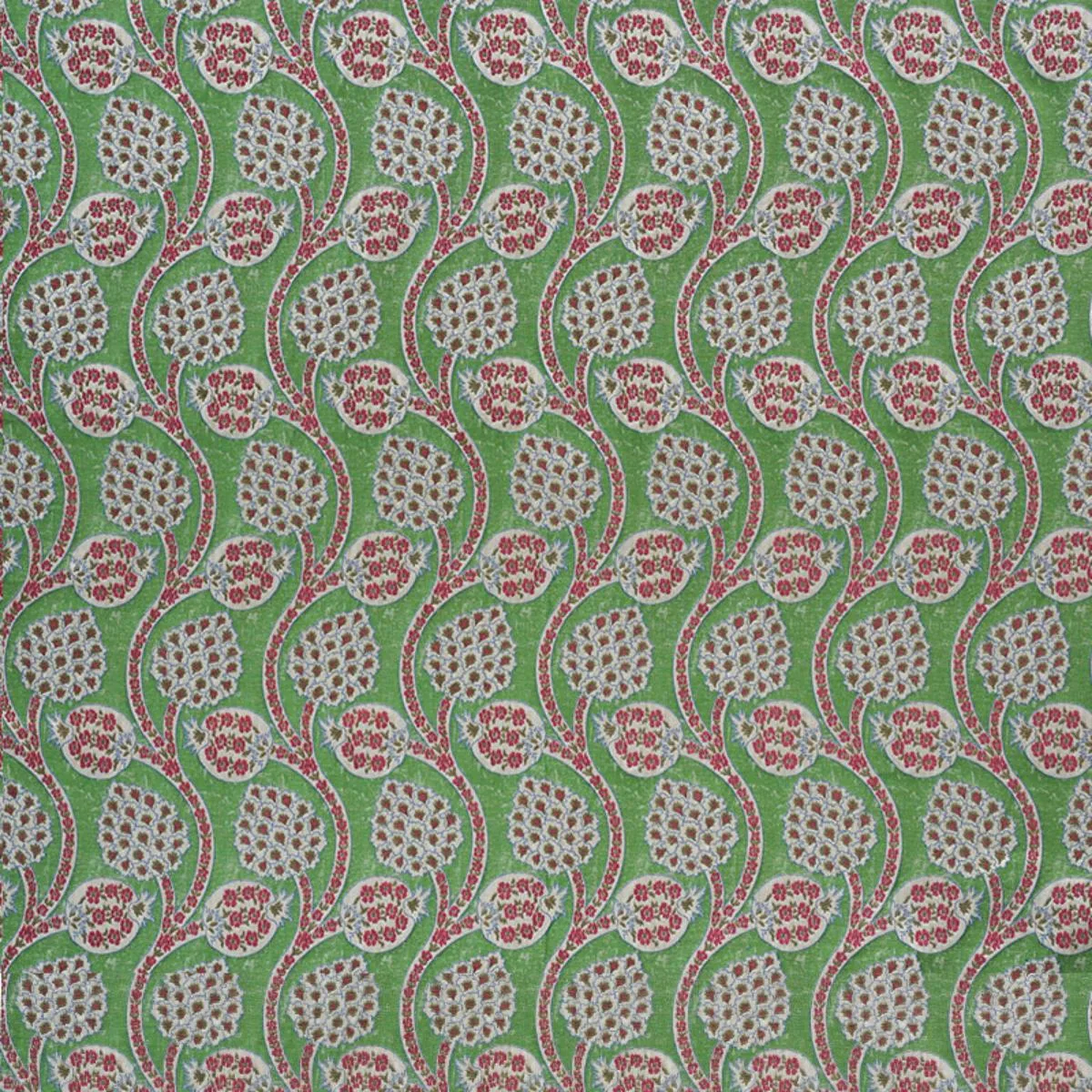 Schumacher 72001 Persephone Verdant fabric swatch