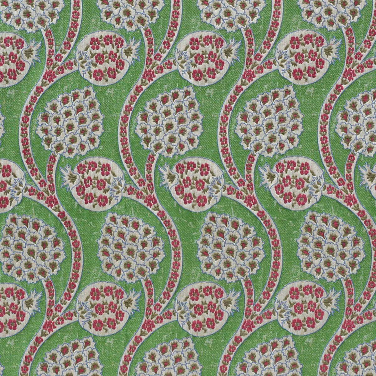 Schumacher 72001 Persephone Verdant fabric swatch