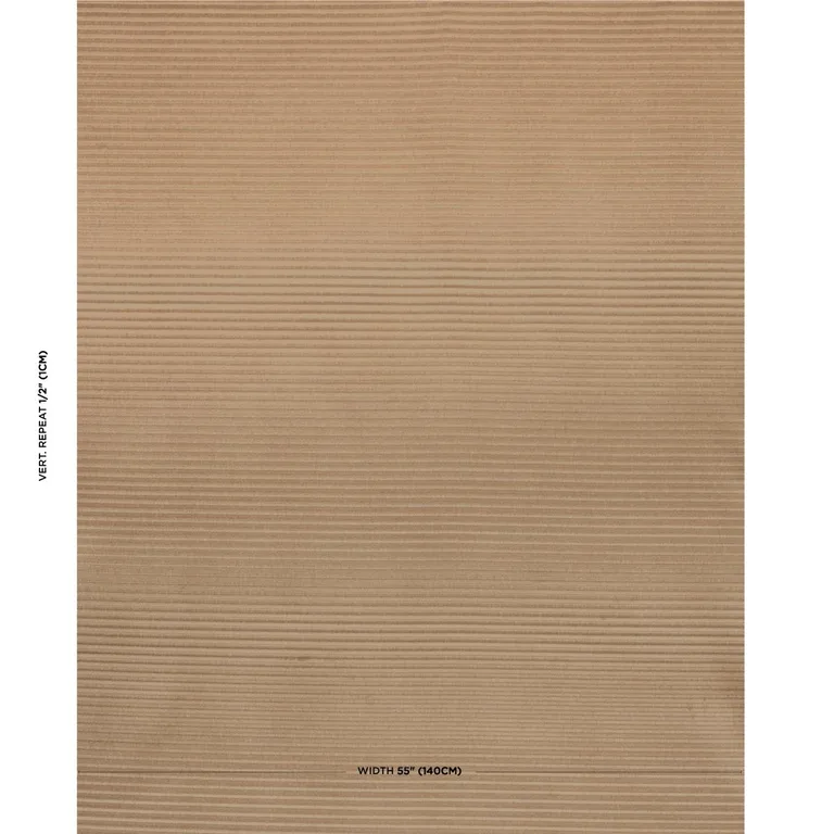 Schumacher 83301 Petite Channeled Velvet Camel fabric swatch