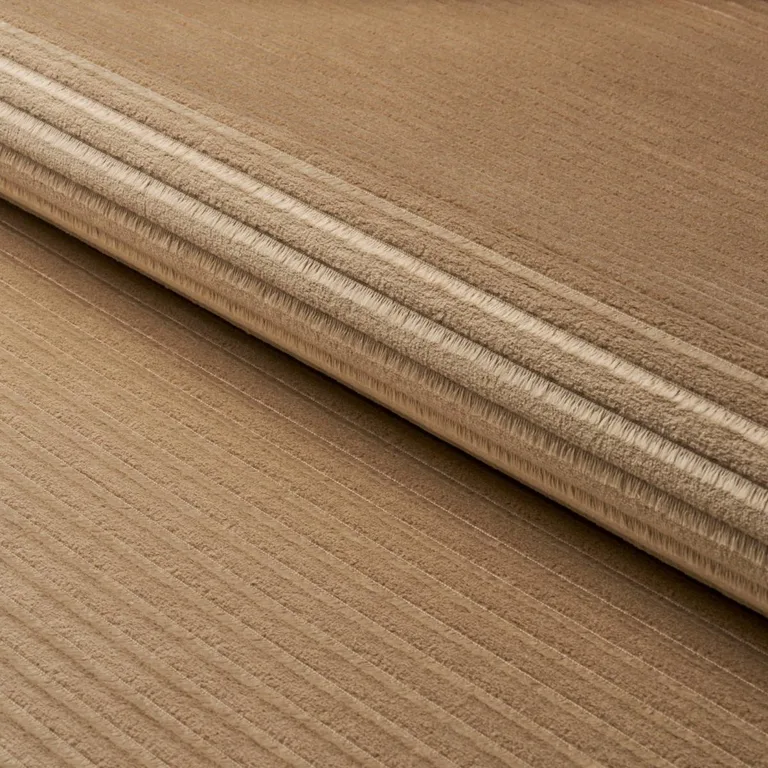 Schumacher 83301 Petite Channeled Velvet Camel fabric swatch