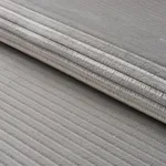 Schumacher 83302 Petite Channeled Velvet Otter Grey fabric swatch