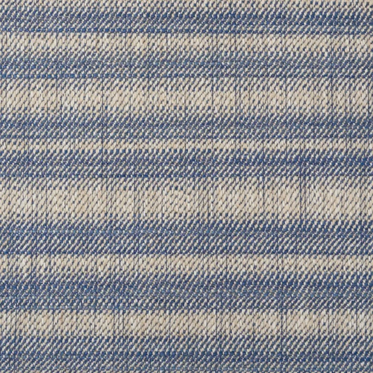 Schumacher 73361 Petra Stripe Indigo fabric swatch