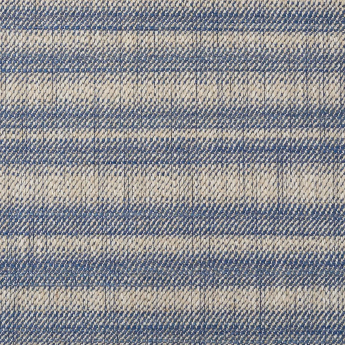 Schumacher 73361 Petra Stripe Indigo fabric swatch