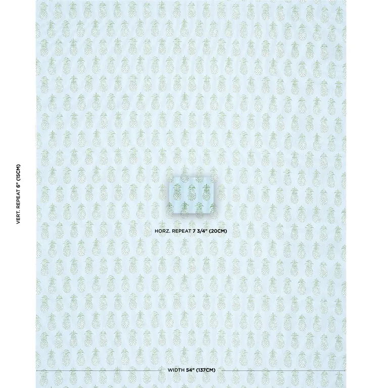 Schumacher 181020 PiñA Cove Indoor/Outdoor Aquamarine fabric swatch