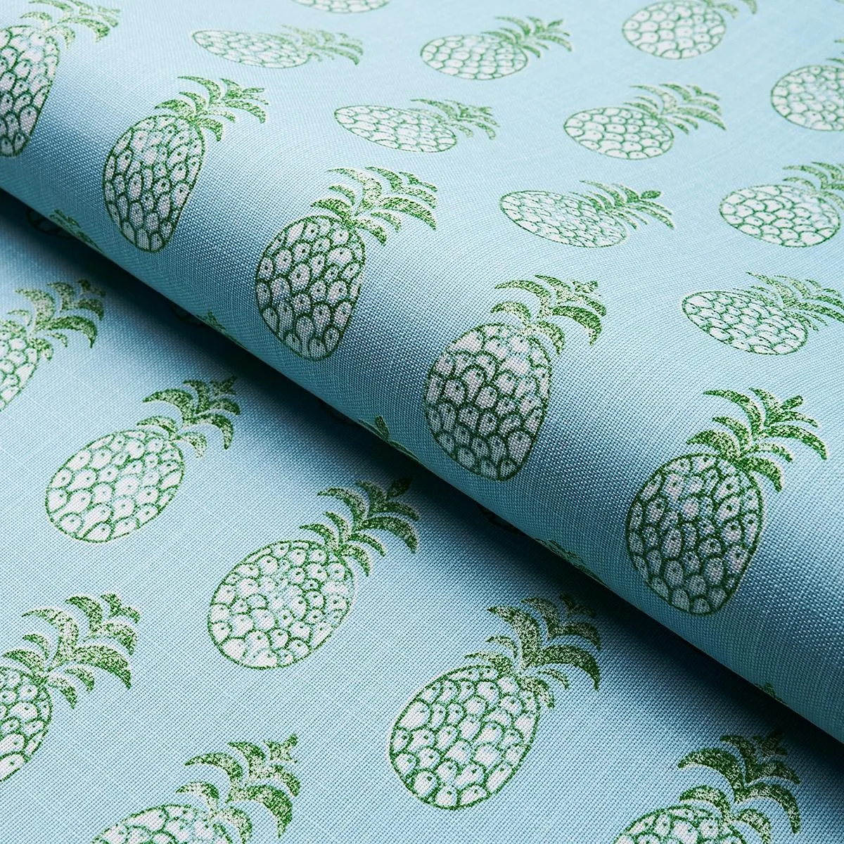 Schumacher 181020 PiñA Cove Indoor/Outdoor Aquamarine fabric swatch