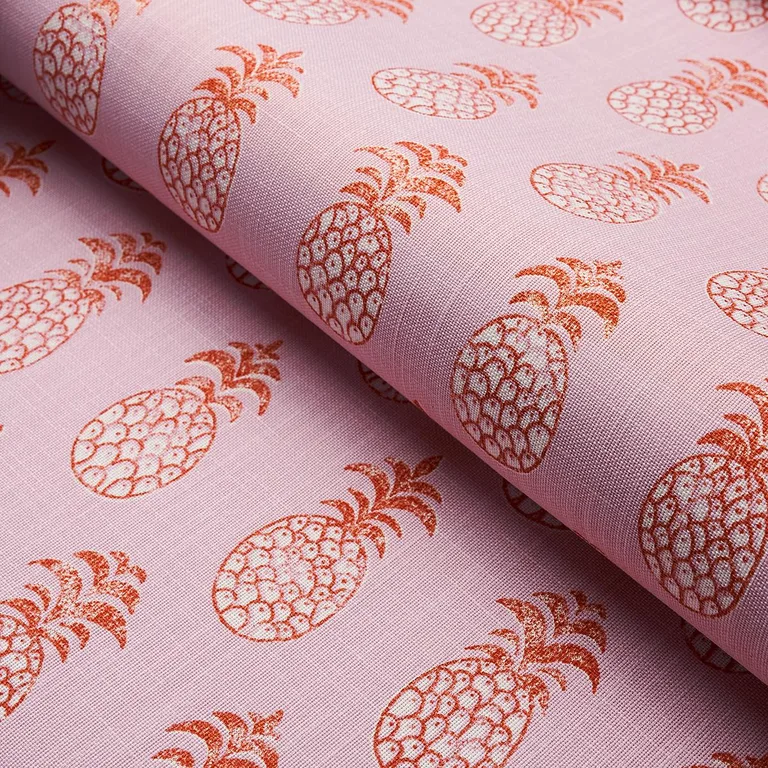 Schumacher 181021 PiñA Cove Indoor/Outdoor Flamingo fabric swatch