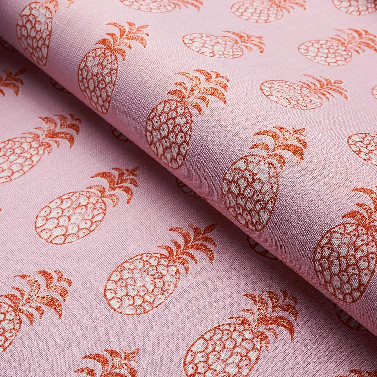Schumacher 181021 PiñA Cove Indoor/Outdoor Flamingo fabric swatch
