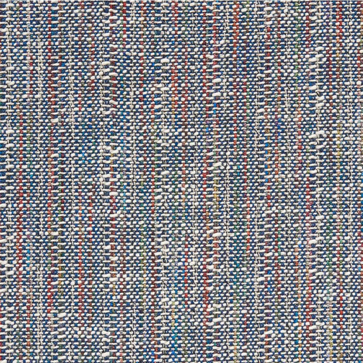 Schumacher 75040 Piedmont Indigo & Multi fabric swatch
