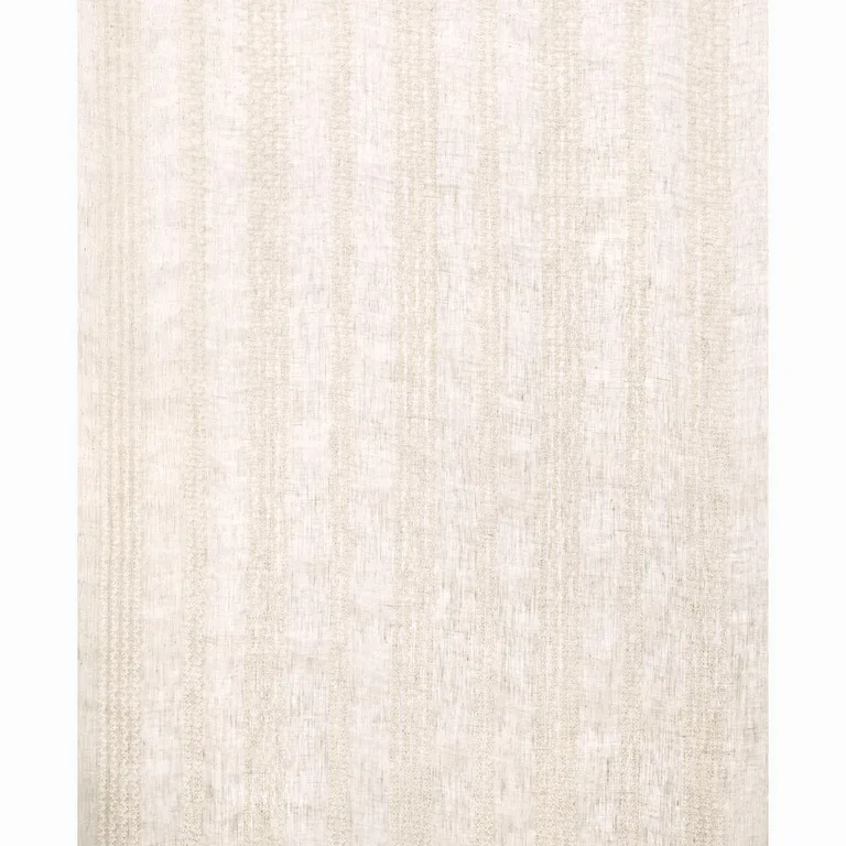 Schumacher 67881 Piero Stripe Embroidered Sheer Linen fabric swatch