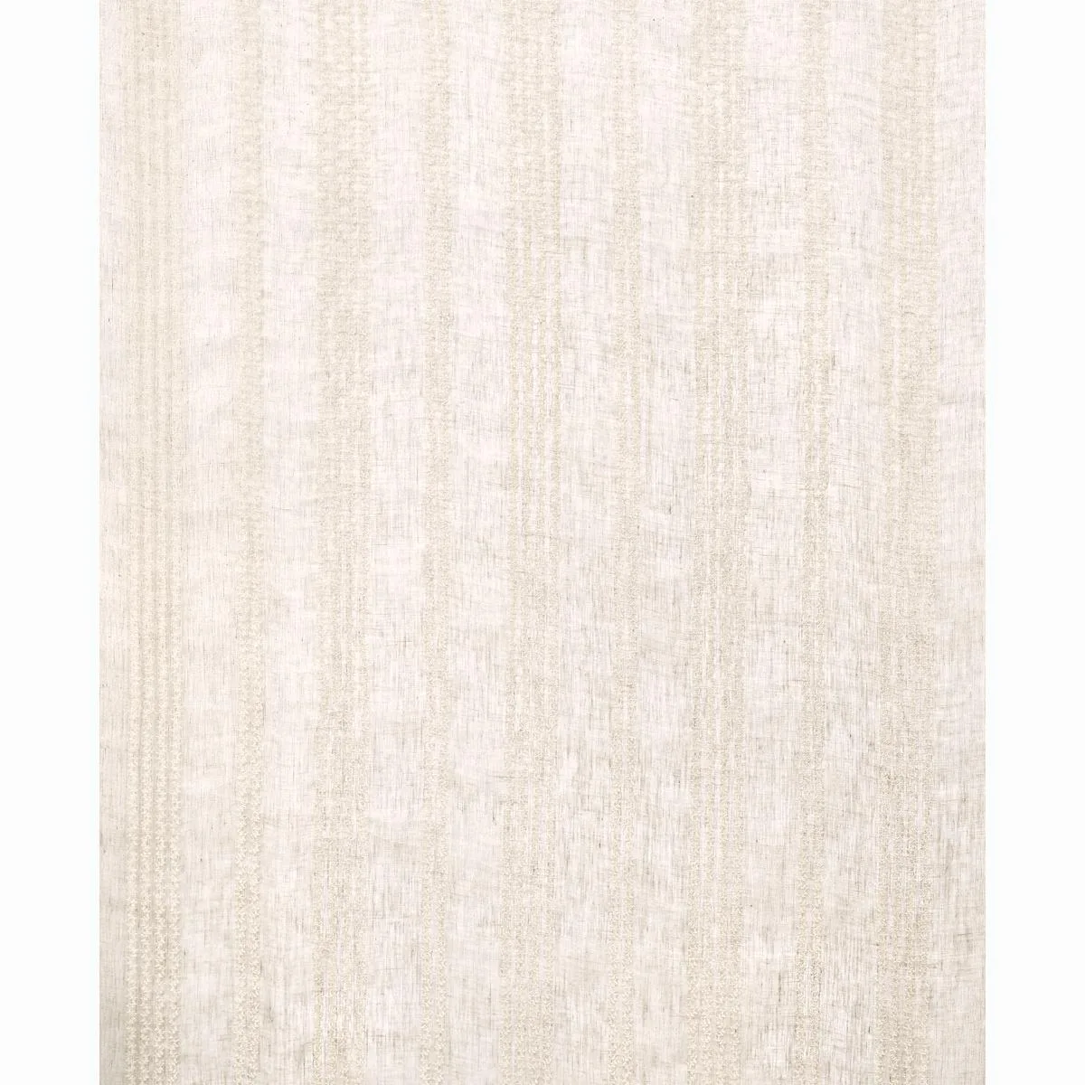 Schumacher 67881 Piero Stripe Embroidered Sheer Linen fabric swatch