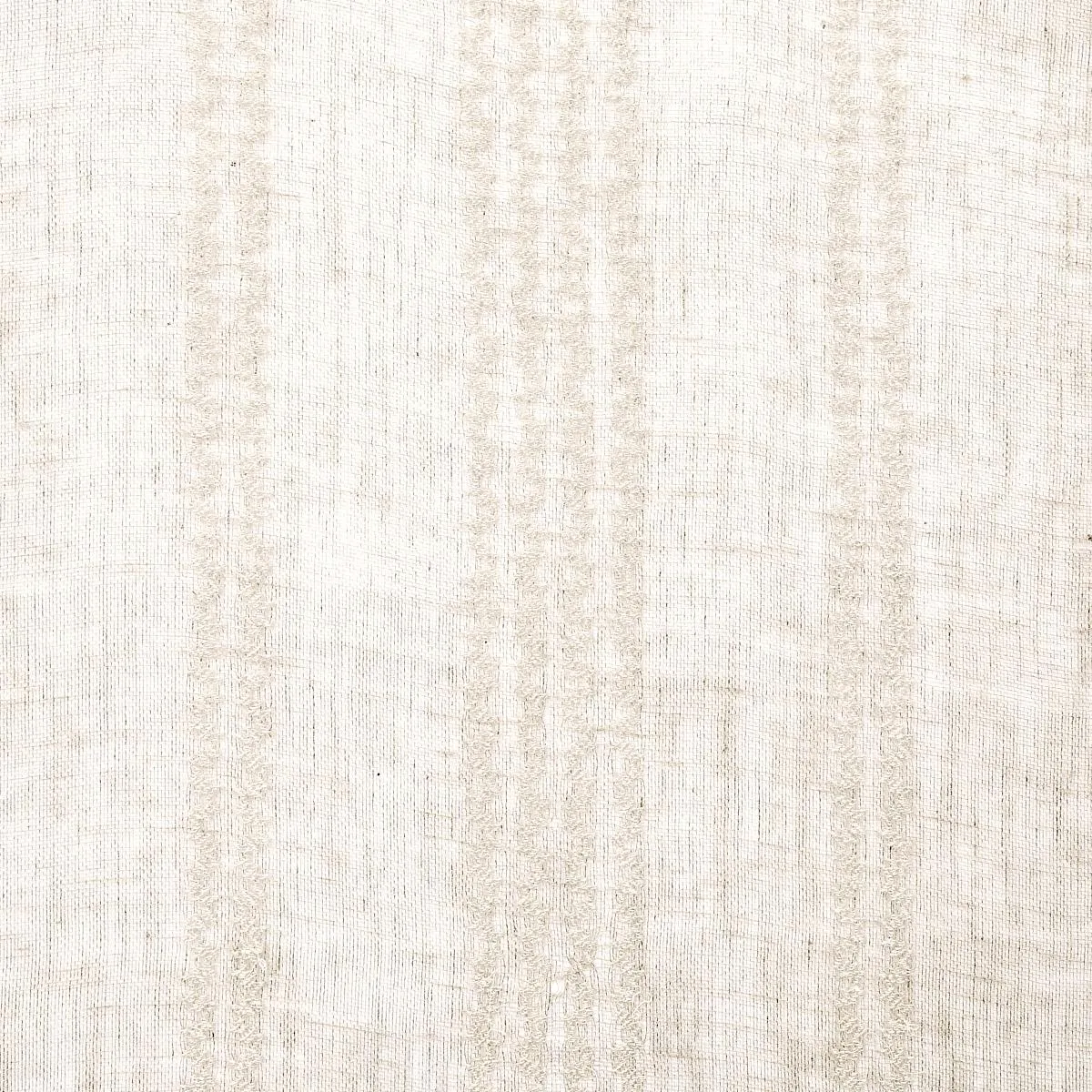 Schumacher 67881 Piero Stripe Embroidered Sheer Linen fabric swatch