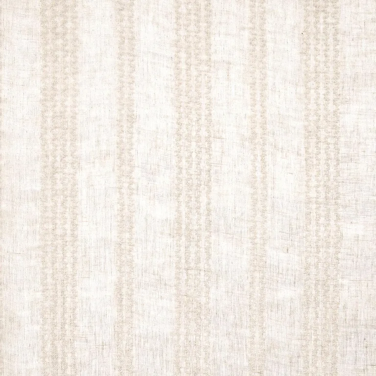 Schumacher 67881 Piero Stripe Embroidered Sheer Linen fabric swatch