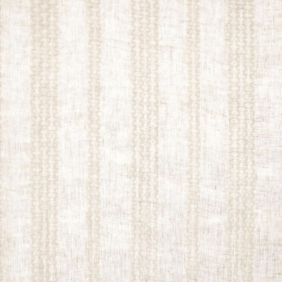Schumacher 67881 Piero Stripe Embroidered Sheer Linen fabric swatch