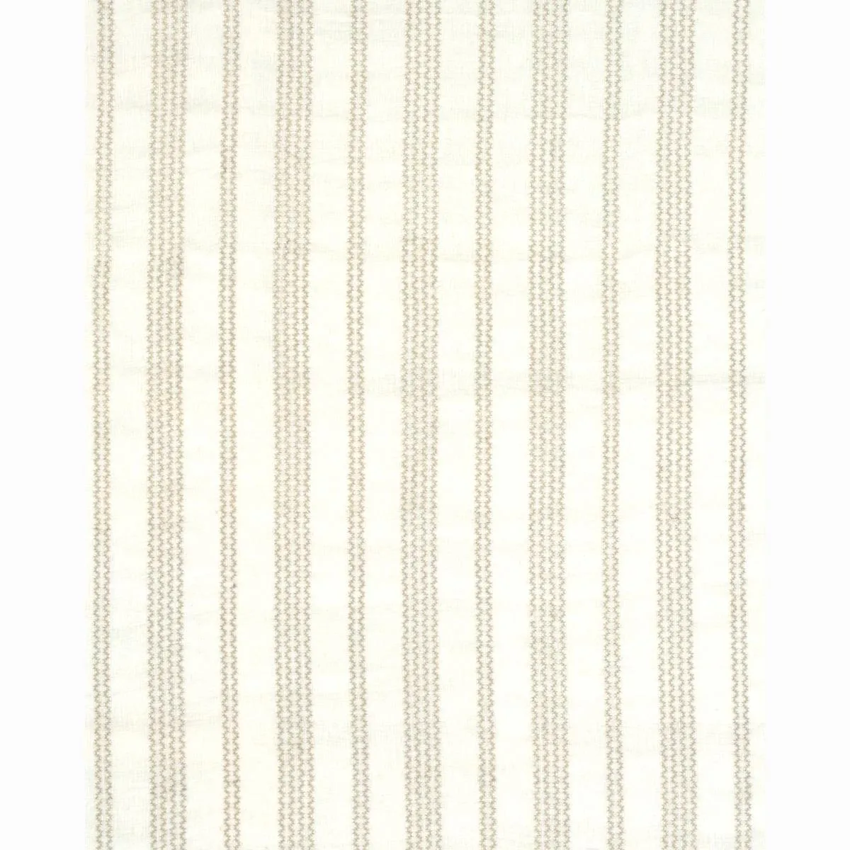 Schumacher 67880 Piero Stripe Embroidered Sheer Pearl fabric swatch